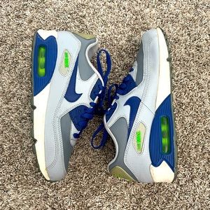 nike air max 90 sneakers ‘cool grey blue’ size 5.5 youth / women’s 7